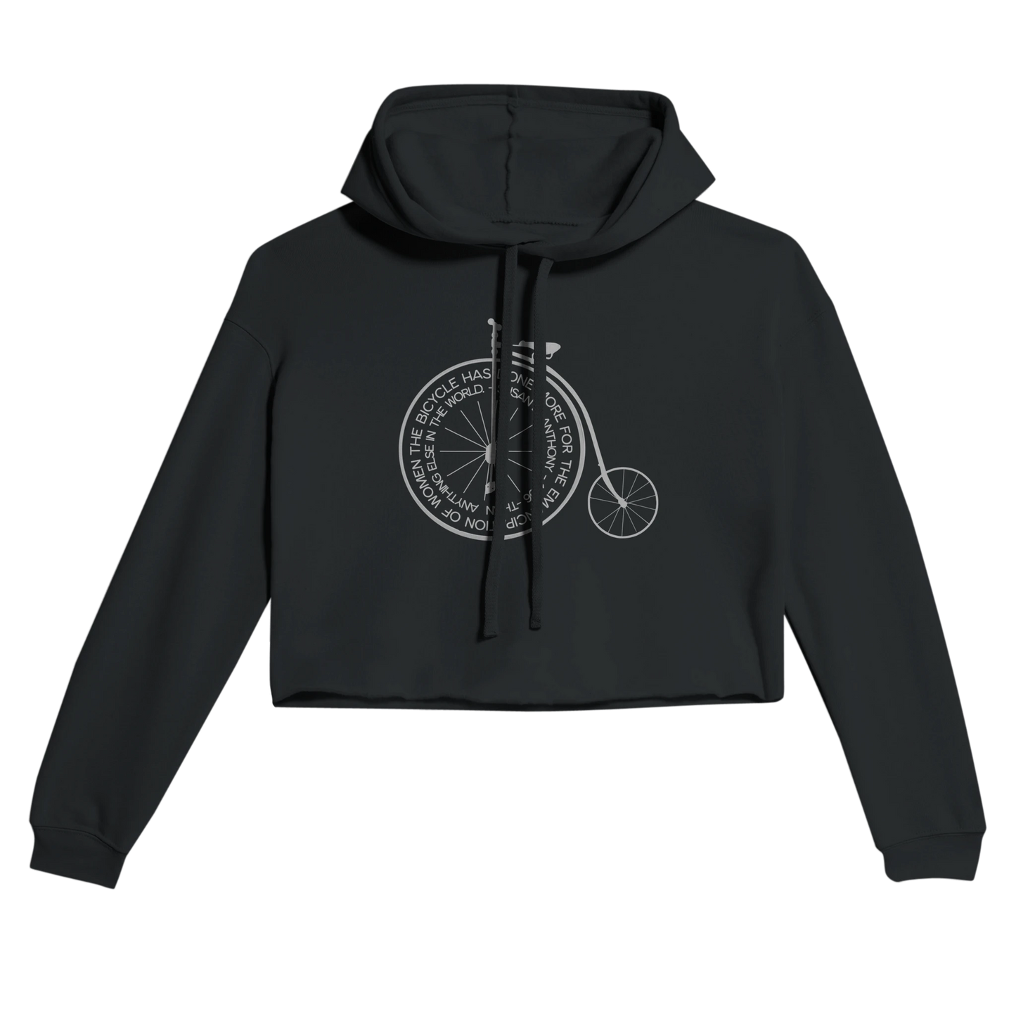 1896 Ticket to Freedom women's cropped cycling hoodie - The Devoted Cyclist