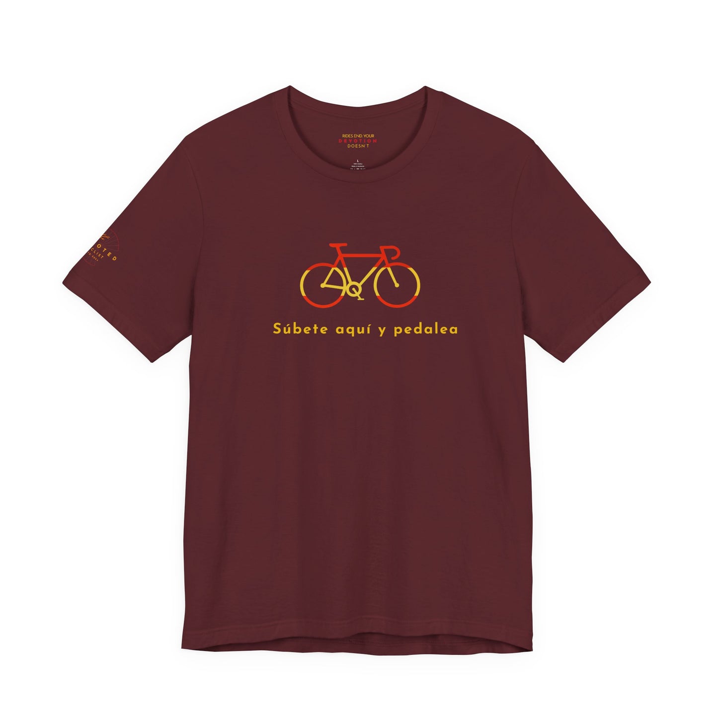 Subete Aqui classic cut cycling t-shirt - The Devoted Cyclist