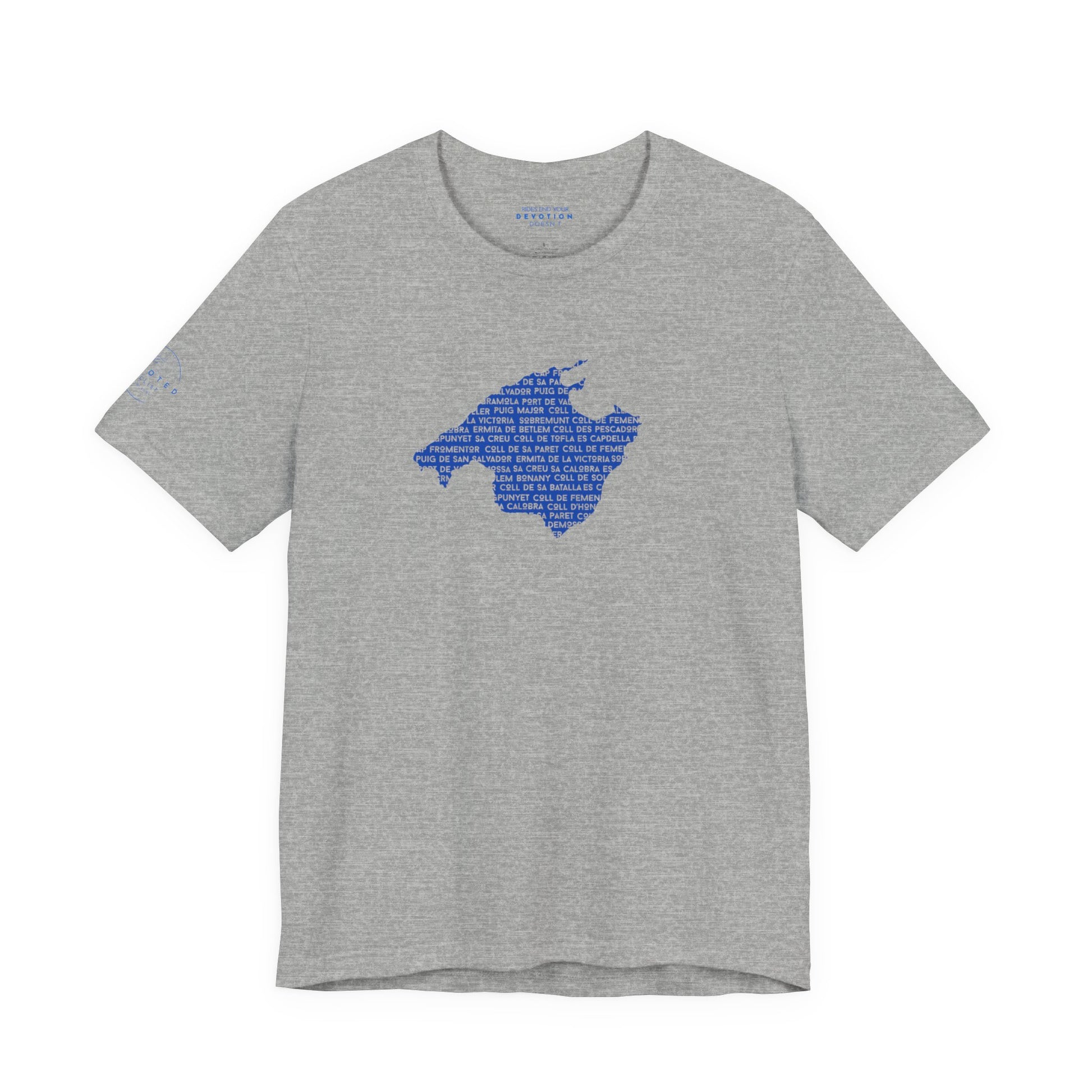 Mallorca climbs silhouette classic cut cycling t-shirt - The Devoted Cyclist