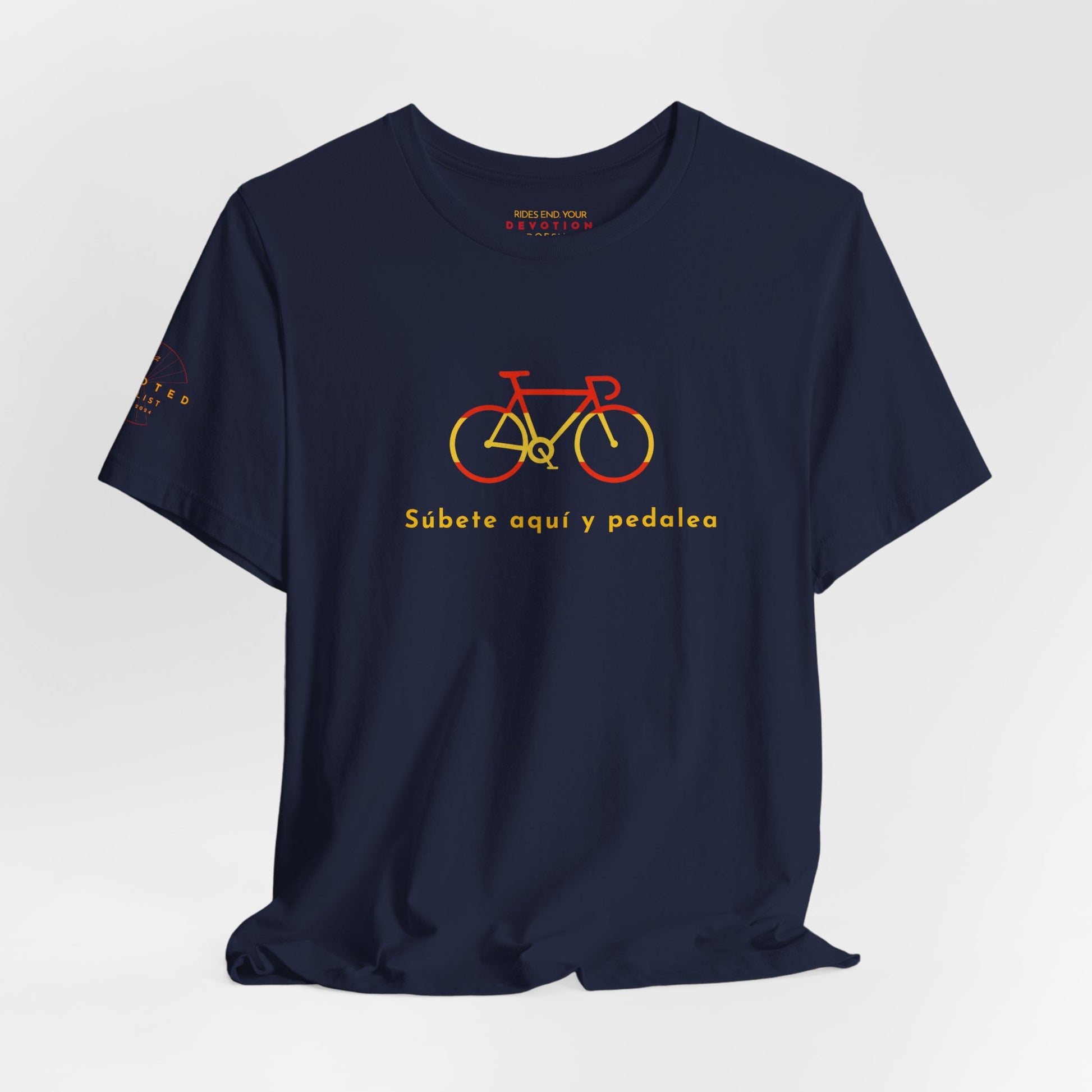 Subete Aqui classic cut cycling t-shirt - The Devoted Cyclist