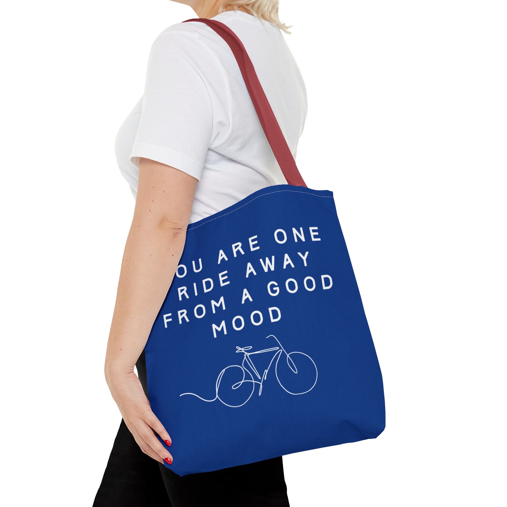 One Ride Away devoted cyclist canvas tote bag - The Devoted Cyclist