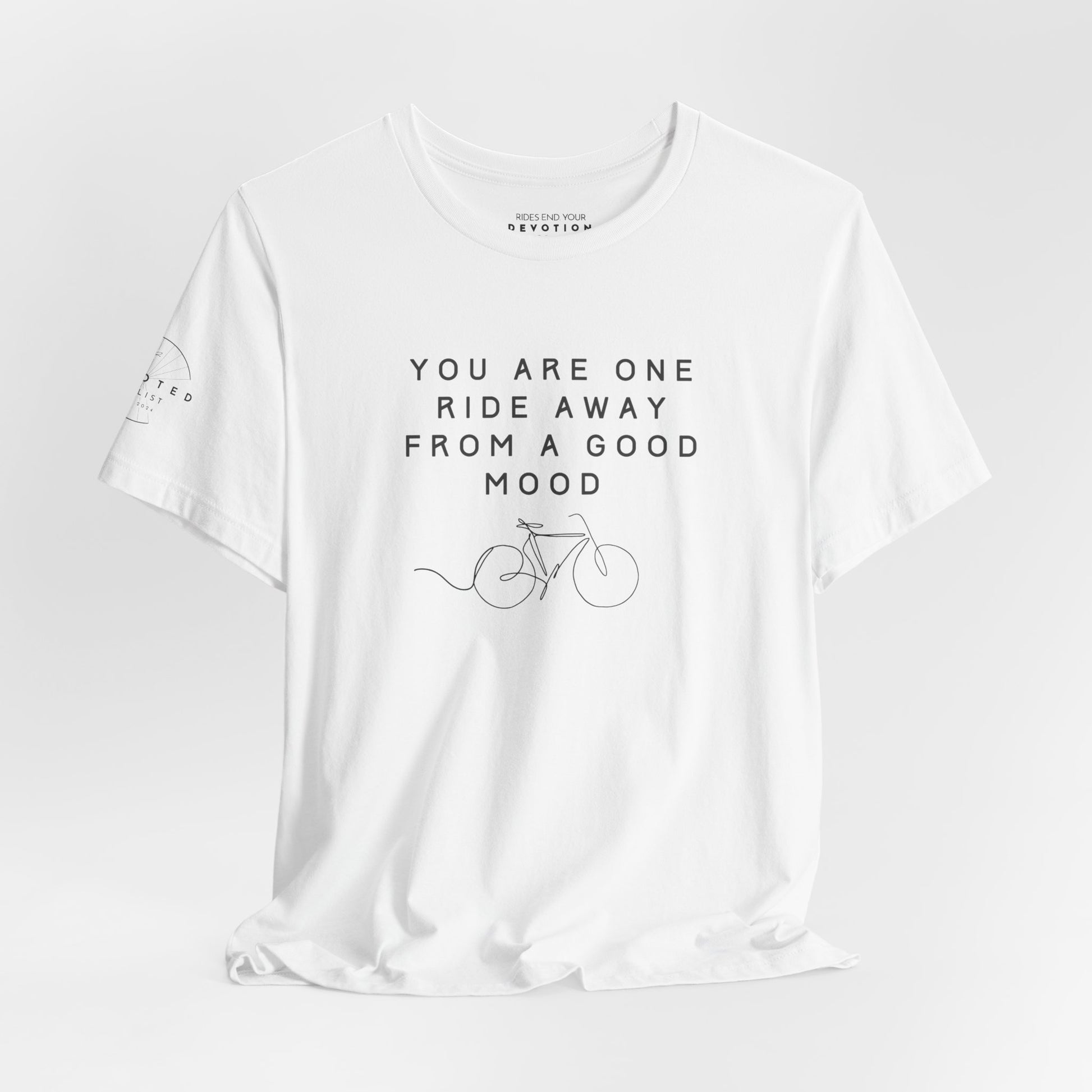 One Ride Away classic cut cycling t-shirt - The Devoted Cyclist