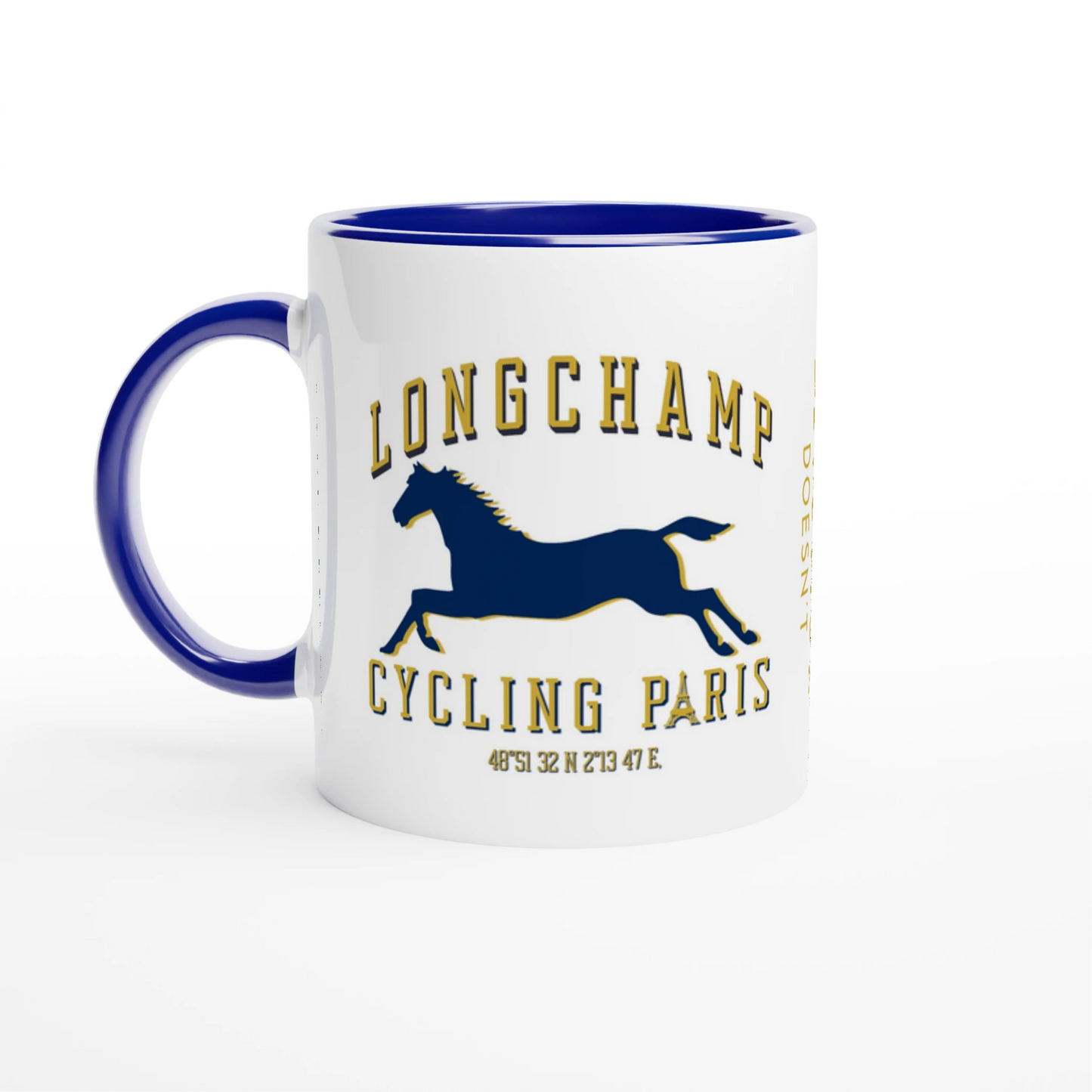 Longchamp Paris cycling ceramic mug 15oz - The Devoted Cyclist