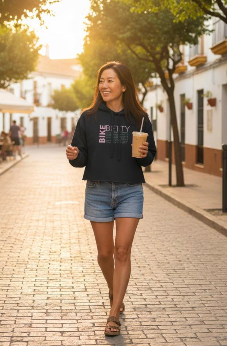 Bike Betty – Women's Cropped Cycling Hoodie