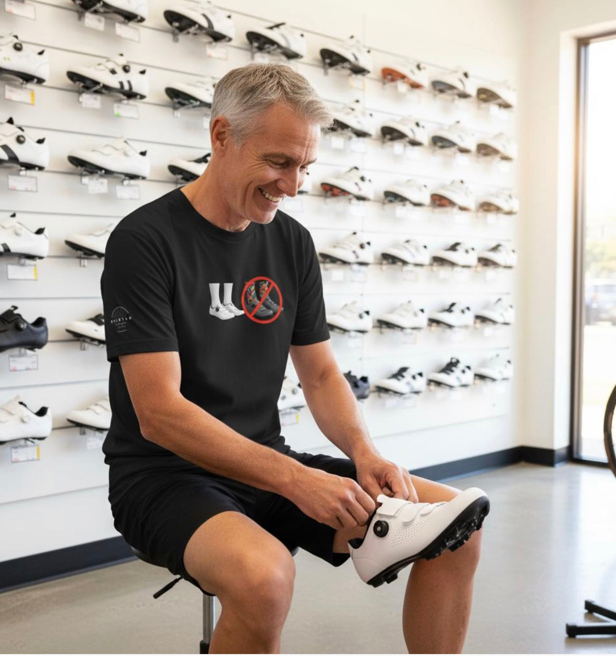 White Shoes and Socks Rule! -Classic Cut Cycling T-Shirt