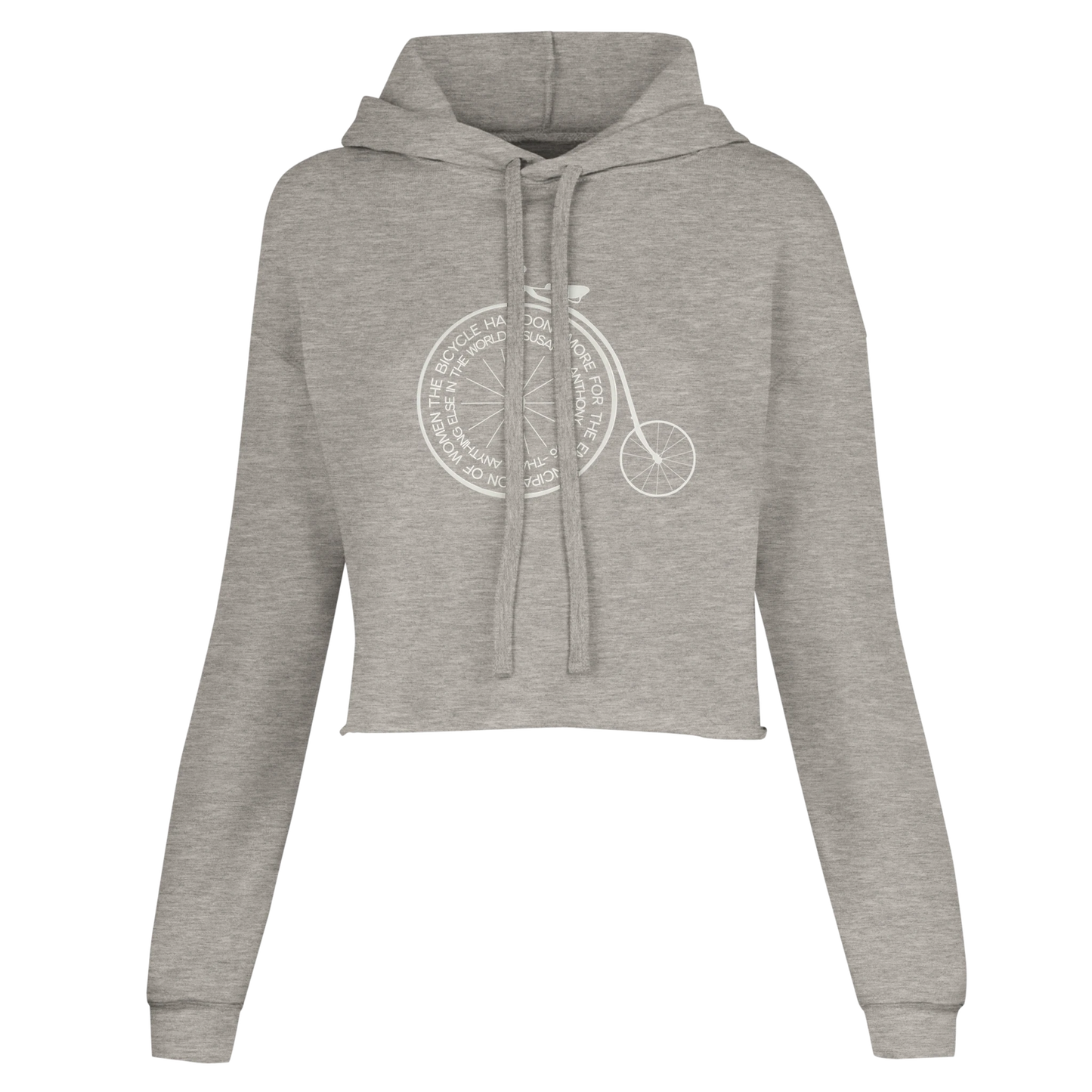 1896 Ticket to Freedom women's cropped cycling hoodie - The Devoted Cyclist