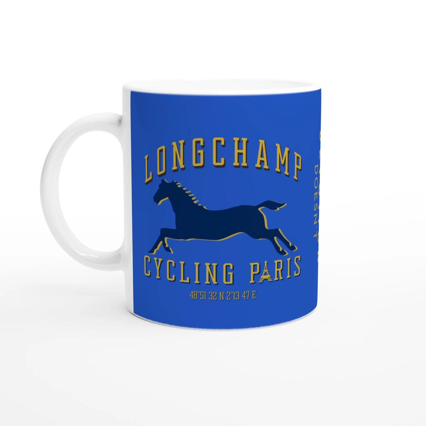 Longchamp Paris cycling ceramic mug 15oz - The Devoted Cyclist